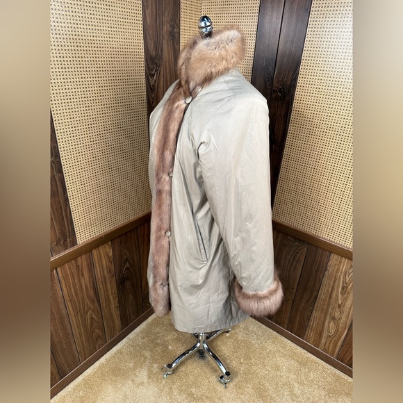 Amoress Made in Sweden Stone Marten Sable Fur Coat Jacket Stroller Medium - Picture 9 of 11